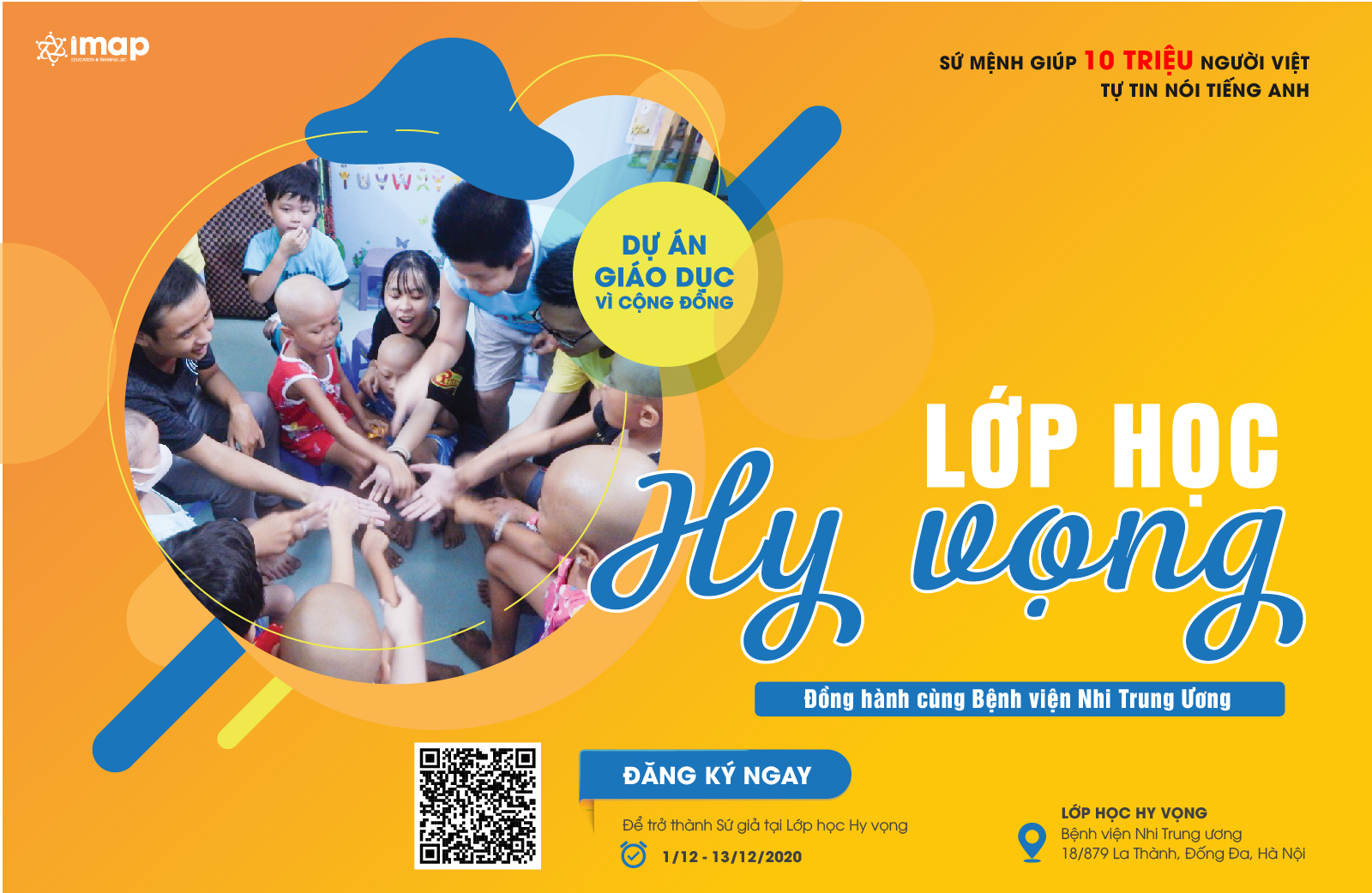 IMAP đồng hành cùng “Lớp học Hy vọng” tại bệnh viện Nhi Trung ương